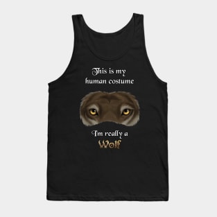 I'm really a Wolf - Brown Tank Top